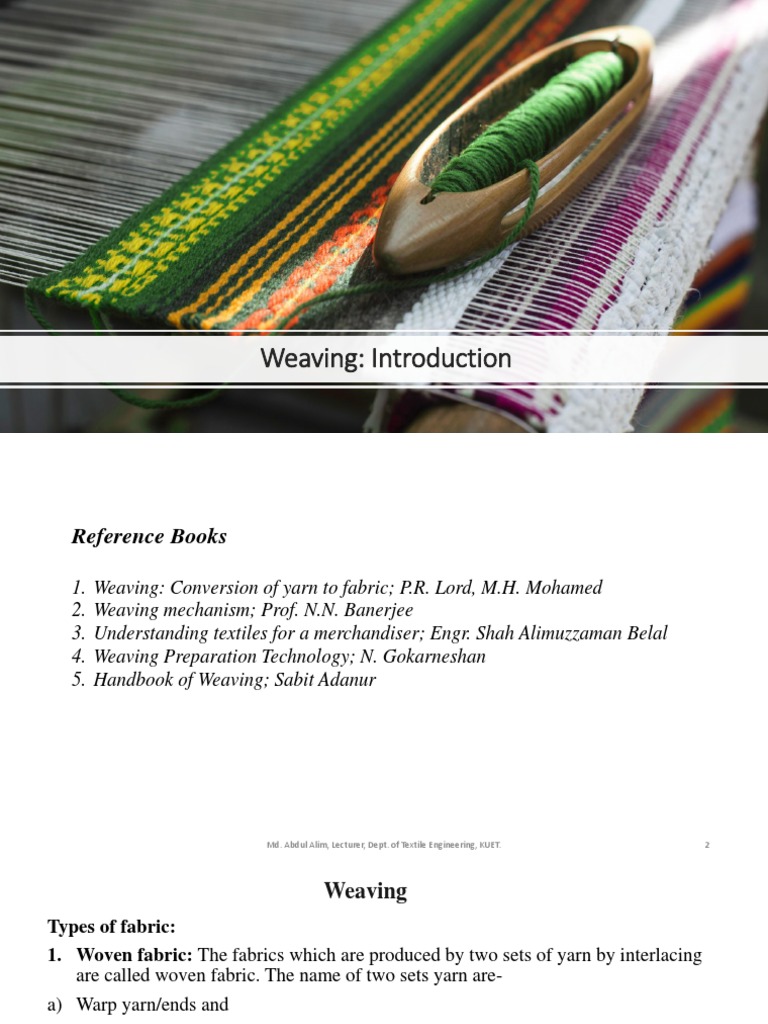 1-2. Weaving Preparation | PDF