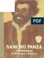 Sancho Panza Compendio de Refranes y Fabulas para Ejercicios de Lectura Elemental 0