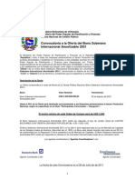 Convocatoria A La Oferta Especial Del Bono Soberano Internacional Amortizable 2031