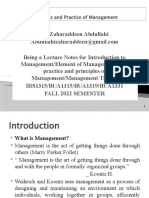 Principles and Practice of Management Notes