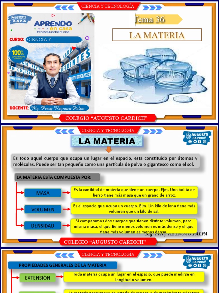 Propiedades de la Materia y Ejemplos | PDF | Importar | Masa