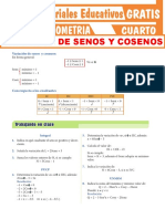 Variación de Senos y Cosenos para Cuarto Grado de Secundaria