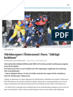 Världscupen I Östersund I Fara: "Jäkligt Bråttom" - SVT Sport