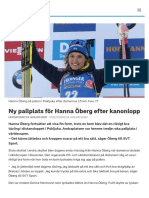 Ny Pallplats För Hanna Öberg Efter Kanonlopp - SVT Sport