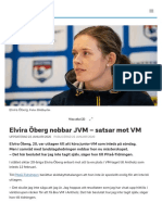 Elvira Öberg Nobbar JVM - Satsar Mot VM - SVT Sport