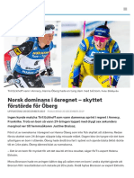 Norsk Dominans I Ösregnet - Skyttet Förstörde För Öberg - SVT Sport
