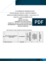 Proyecto Capacitaciones en Prevención de Enfermedades y Cuidados de Salud en Temas Especificos (Peligros Higiénicos)