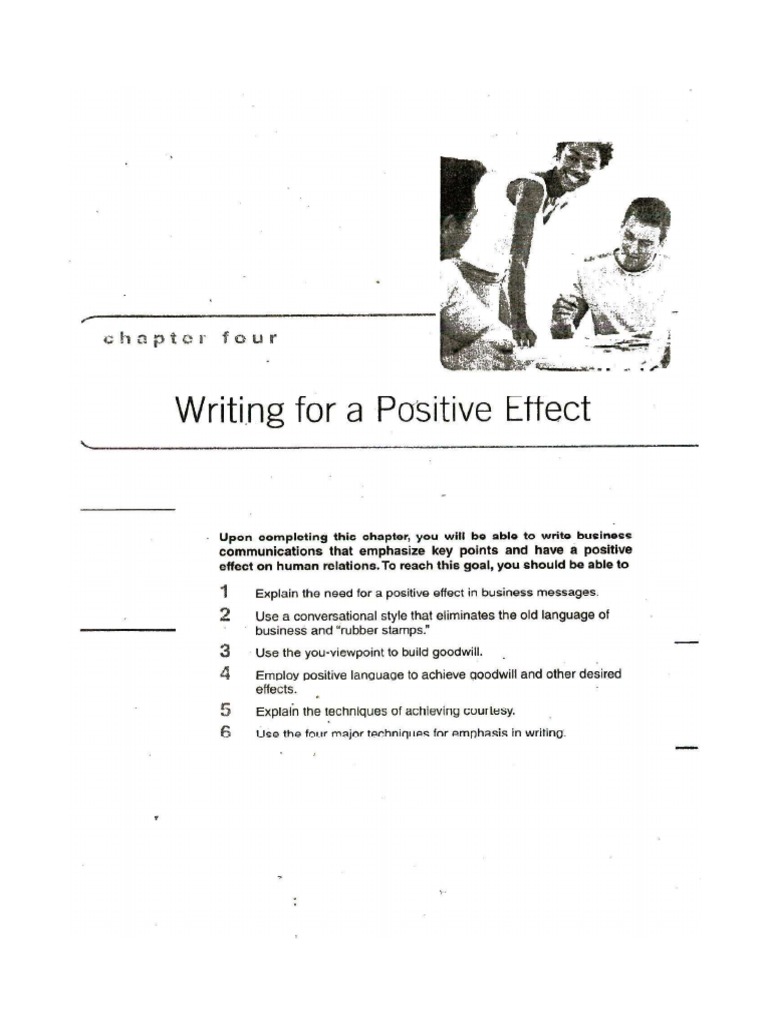 Chapter 4 Writing For Positive Effects | PDF