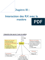 Chapitre 3 Interaction Des Rayons X Avec La Matière