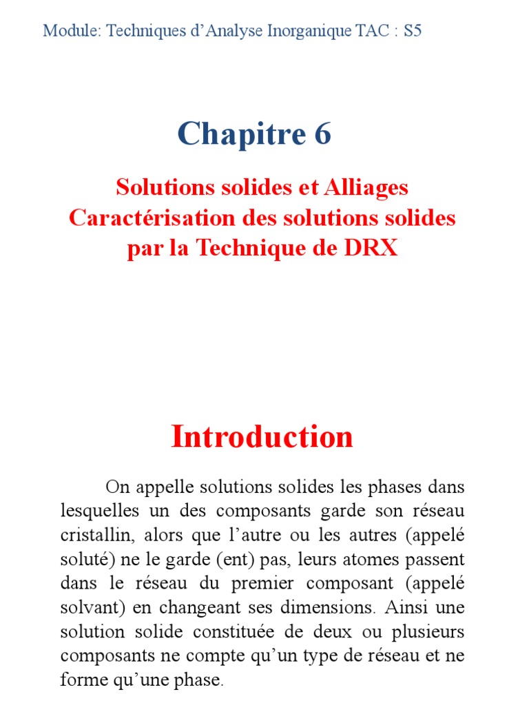 Solutions solides et alliages métalliques | PDF | Alliage | Métaux