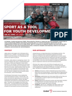 CORDAID - Sport As A Tool For Youth Development