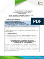 Guia de Actividades y Rúbrica de Evaluación - Unidad 2 - Fase 3 - Calculo e Interpretación de Parámetros Avícolas