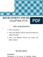 5chapter FIVE Recruitment and Selection
