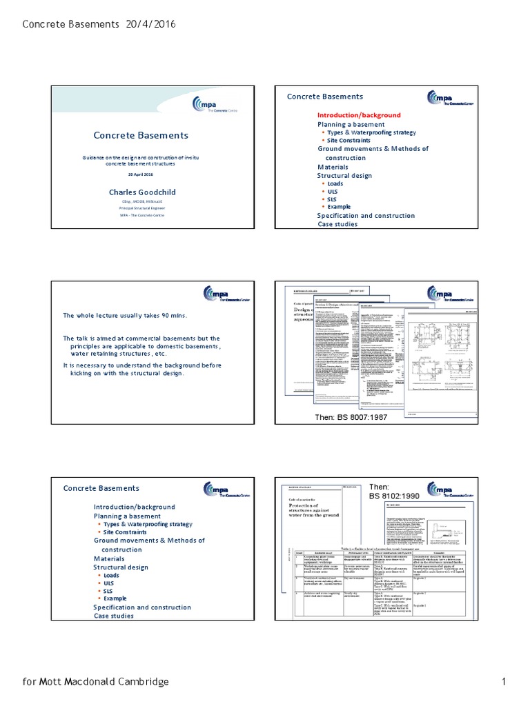 Concrete Basement Design Guidelines | PDF | Deep Foundation | Basement