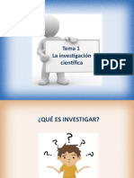 Tema 1 La Investigación Científica