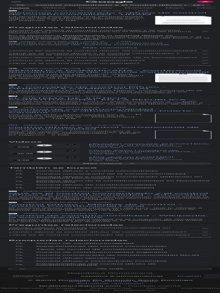 Control Concentrado y El Control Difuso de La Constitucionalidad Como Se Aplica Buscar Con