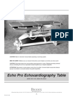 Echo Pro Echocardiography Table: Operation Manual