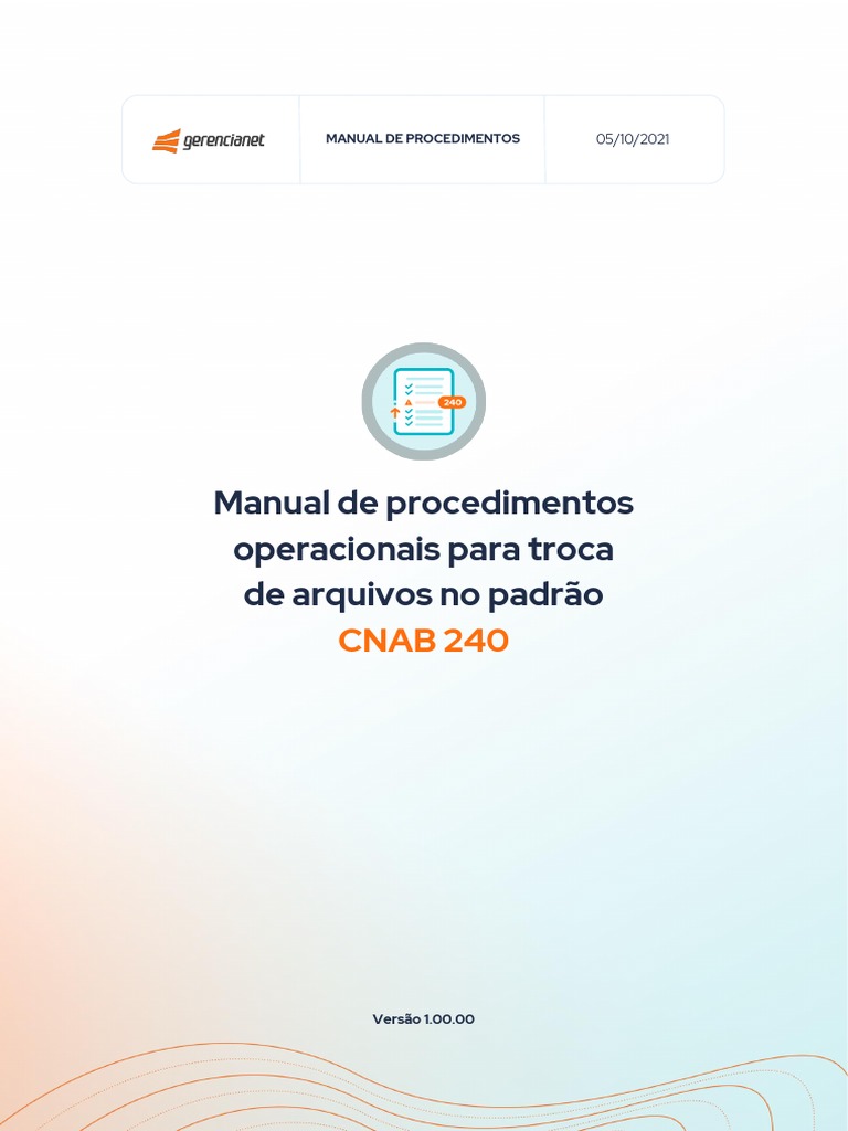 Manual CNAB 240: Troca de Arquivos | PDF