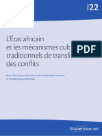 L'État Africain Et Les Mécanismes Culturels Traditionnels de Transformation Des Conflits PDF