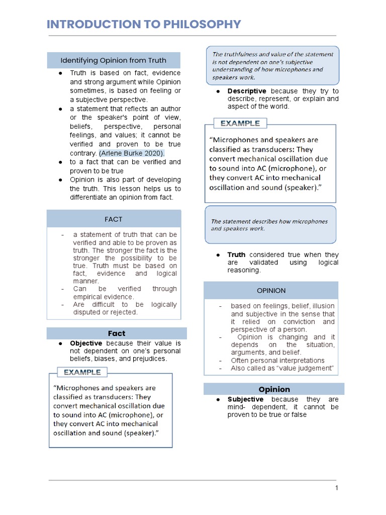 Philo Notes | PDF | Argument | Reason