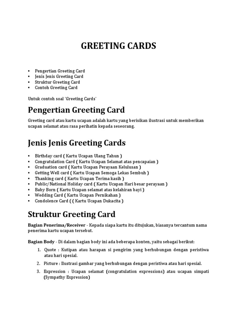 Greeting Cards Pdf