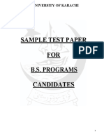 Bs Sample Test Paper