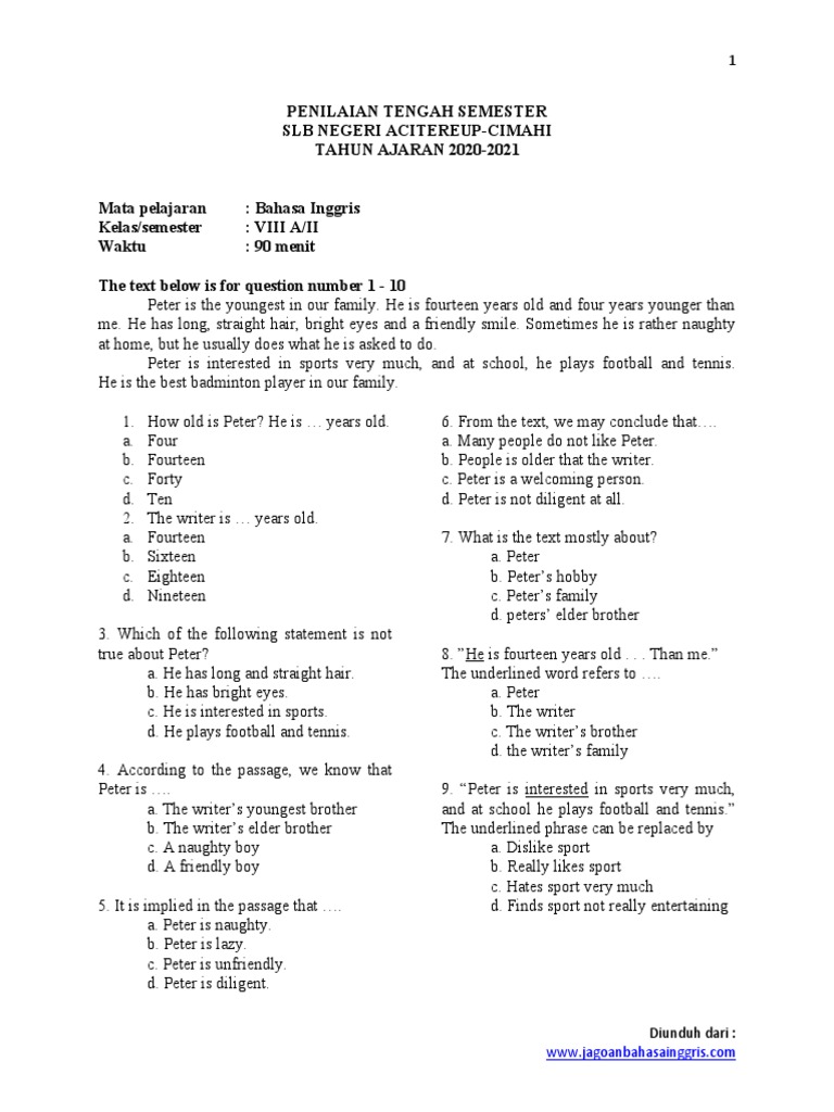 Bhs Inggris Kls 8 Pdf