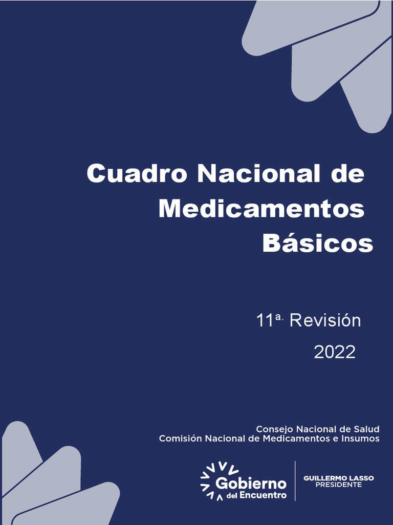 Cuadro Nacional de Medicamentos 2022 | PDF | Tableta (Farmacia ...
