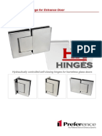Hydraulically Controlled Self-Closing Hinges for Frameless Glass Doors