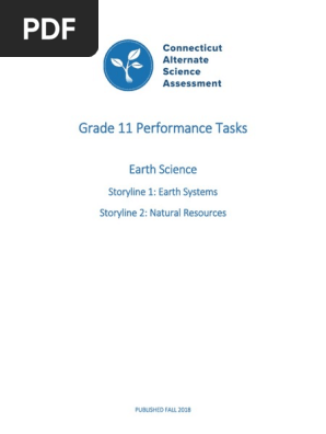 Performance Tasks Grade 11 Earth Science
