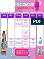 CALENDARIO SEMANAL ACTIVIDADES ASESORÍA (18-23 ABRIL)