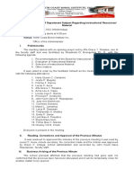 Minutes of Meetings of Department Subject Regarding Instructional Resources