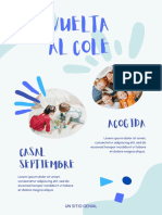 Póster Vuelta Al Cole Infantil Divertido Azul