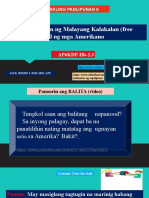 Araling Panlipunan 6 Q2 w2 - Mga Patakaran NG Malayang Kalakalan (Free Trade) Na Pinairal NG Mga Amerikano