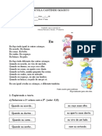 Avaliação Ciencias Naturais e Sociais 1º Bimestre