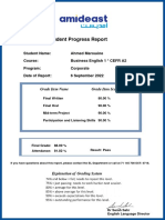 Student Progress Report