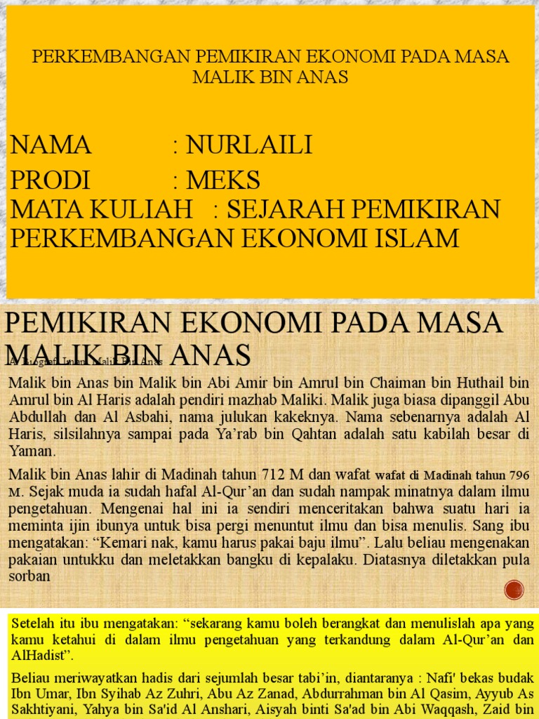 Malik Bin Anas Pdf