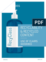 RecyClass Use of Claims Guidance 2021