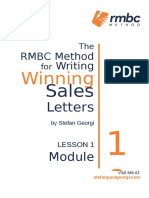 The RMBC Method for Writing Winning Sales Letters
