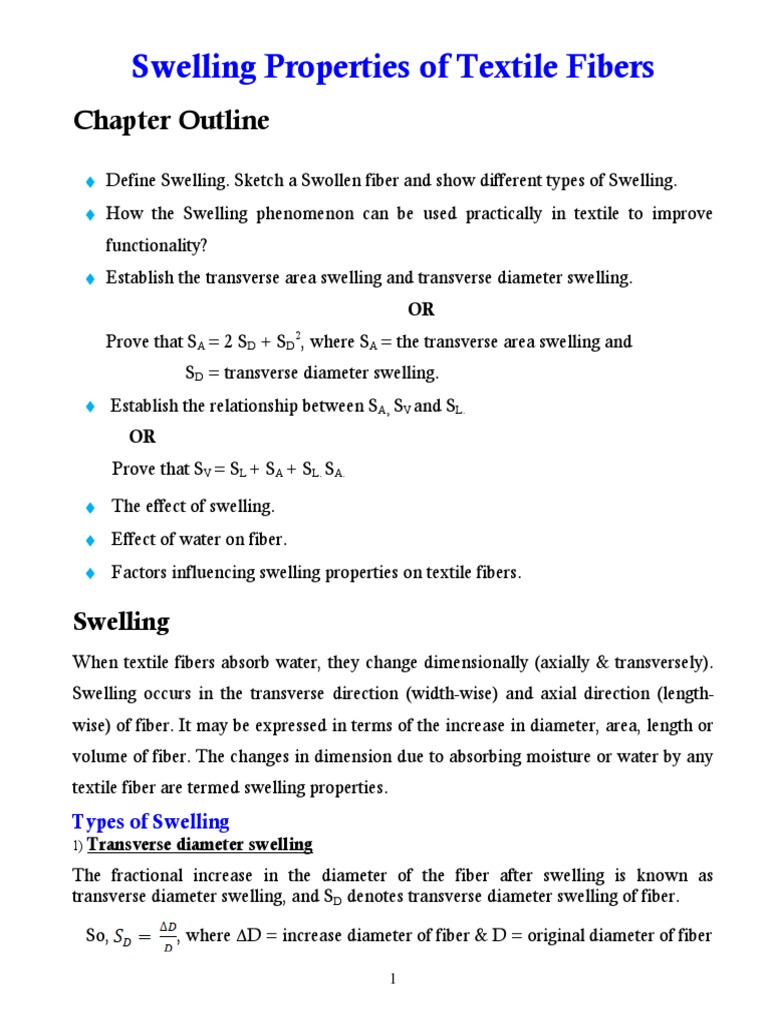 Swelling Properties PDF