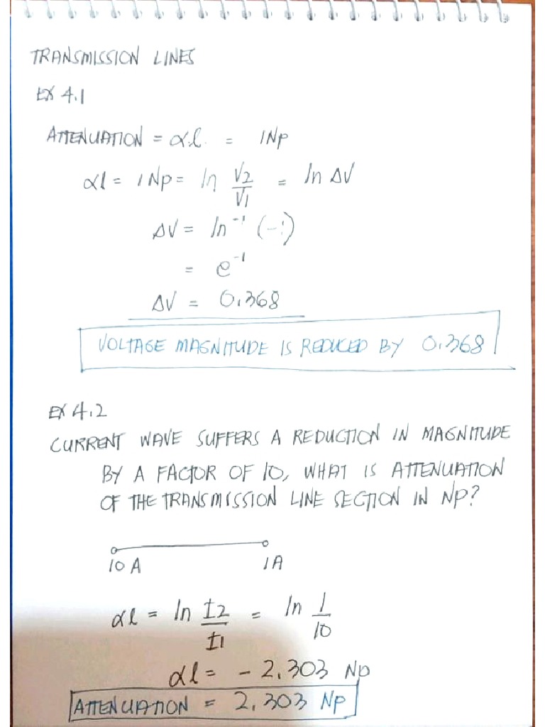 Ece 3211 Solution Transmission Lines Part 1 | PDF