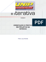 ORIENTAÇÃO E PRÁTICA EM PROJETOS NA INFÂNCIA - unid 3