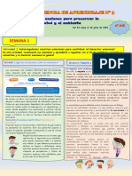 Semana 1: Asumimos Acciones para Preservar La Salud y El Ambiente