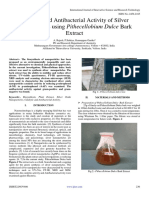 Catalytic and Antibacterial Activity of Silver Nanoparticles Using Pithecellobium Dulce Bark Extract