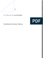 La etica de la autenticidad. Charles Taylor