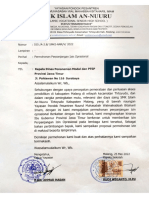 Surat Permohonan Kepala Dinas