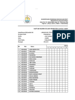 Daftar Hadir TPK Manajerial KELAS 2020D