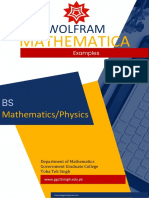 Mathematica With Examples