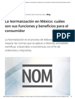 La Normalización en México: Cuáles Son Sus Funciones y Bene Cios para El Consumidor