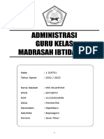 Administrasi Guru Kelas 1 (Satu)